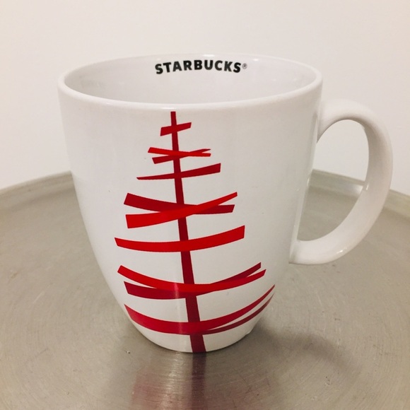 Starbucks 2012 Christmas Mug tree red white coffee tea kitchen - Picture 6 of 6